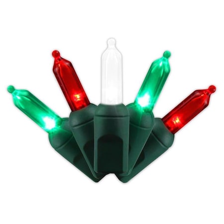 Celebrations Celebrations Platinum LED T5 Red/Green/Pure White 50 ct String Christmas Lights 25 ft. T550TRSA